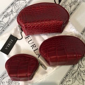 Furla nesting jewelry/cosmetic cases